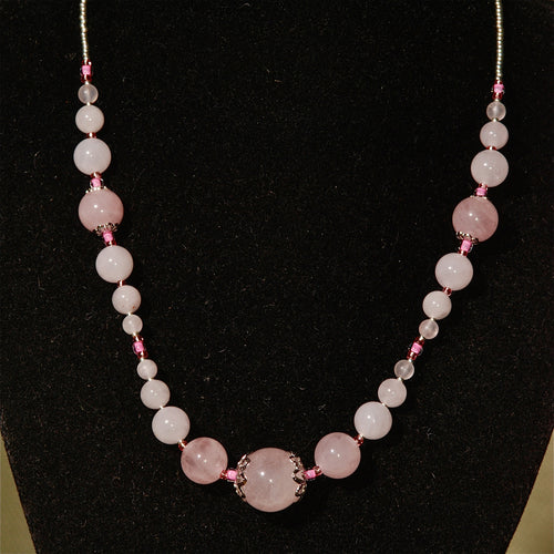Rose Quartz Necklace - 3041N