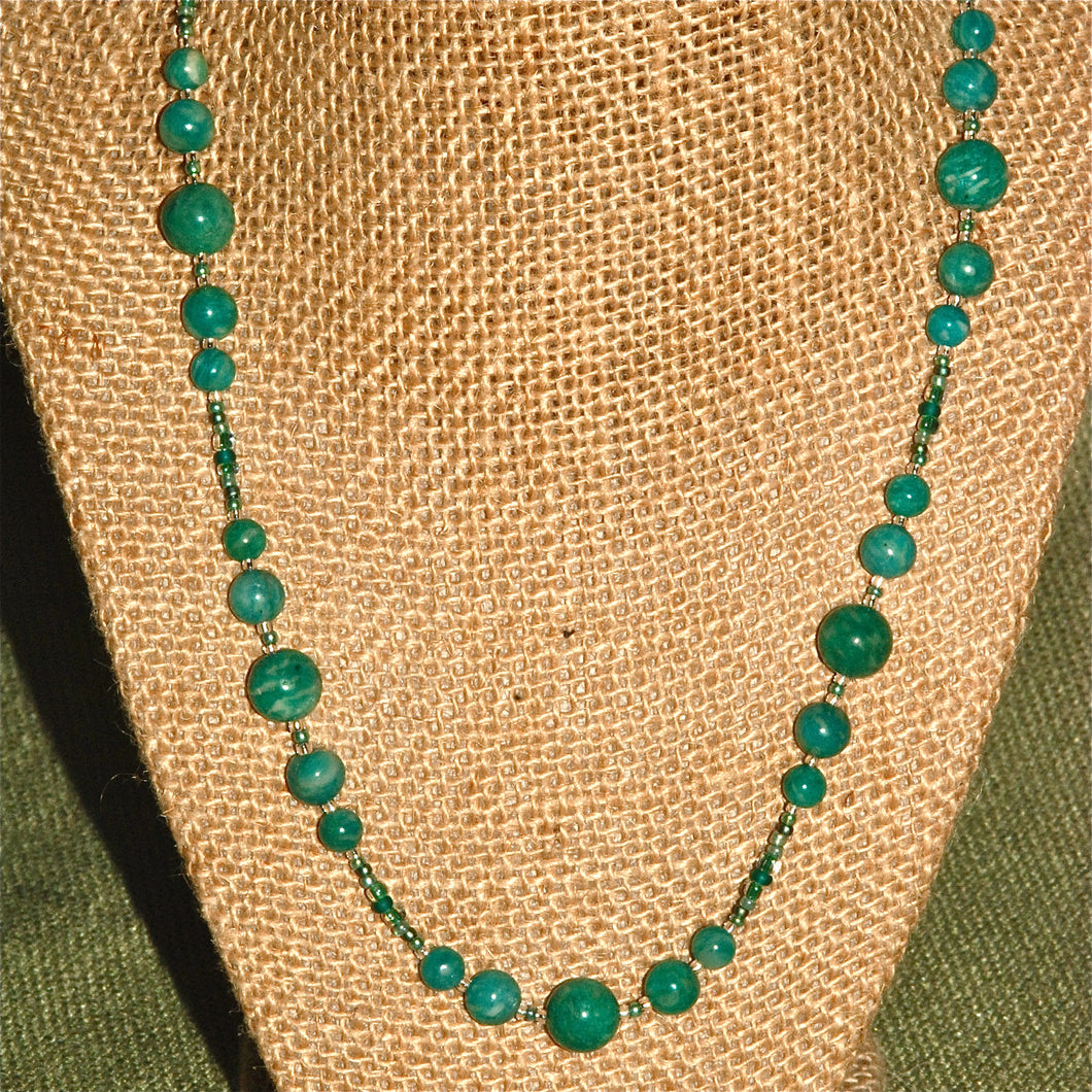 Amazonite necklace - -2051N