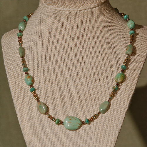 Green Turquoise Necklace - 3045N