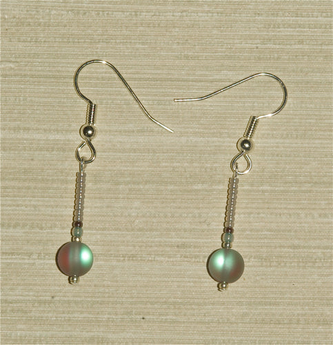 Labradorite Earrings with Round Drop