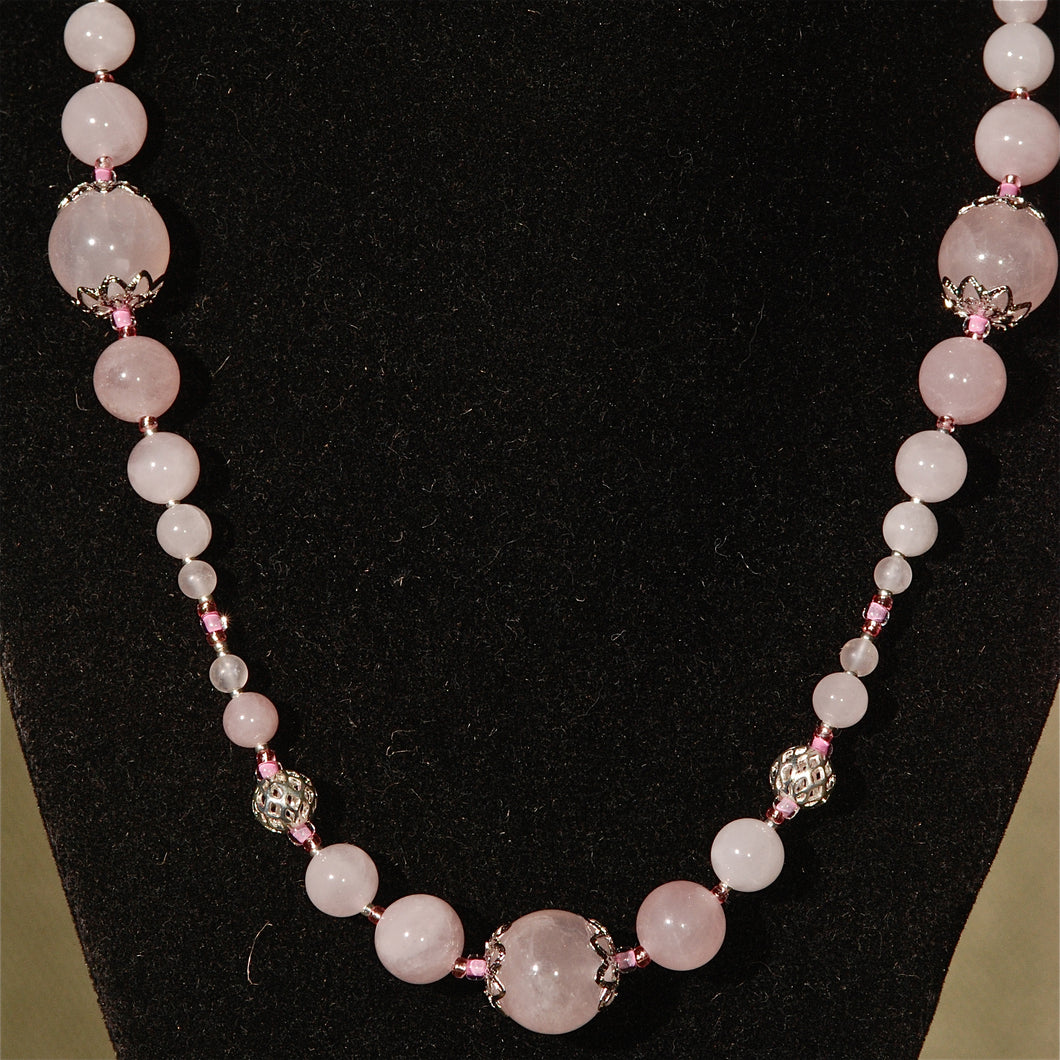 Rose Quartz Necklace - 3039N