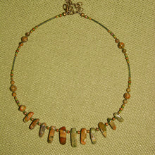 Rhyolite Necklace with drops - N6001